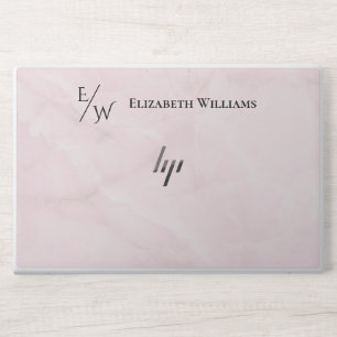 Minimalist dusty pink Background Personalized Name HP Laptop Skin