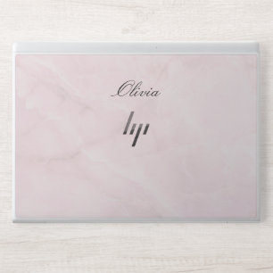 Minimalist dusty pink Background Personalized Name HP Laptop Skin