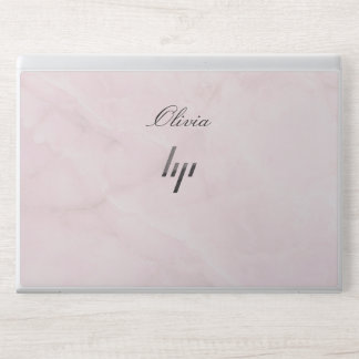 Minimalist dusty pink Background Personalized Name HP Laptop Skin