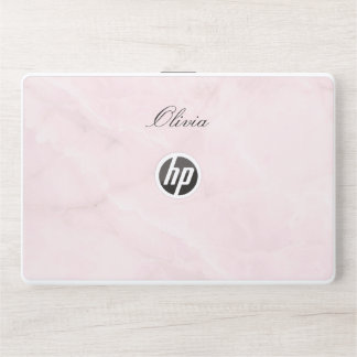Minimalist dusty pink Background Personalized Name HP Laptop Skin