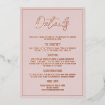 Minimalist Dusty Pink Details Real Gold Wedding