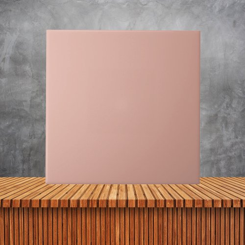 Minimalist Dusty Pink  Plain Solid Color    Ceramic Tile