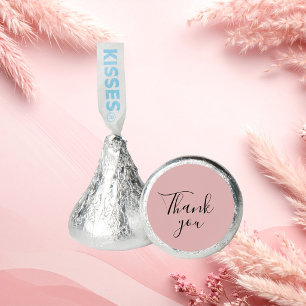 Minimalist Dusty Pink Thank You Wedding Hershey®'s Kisses®