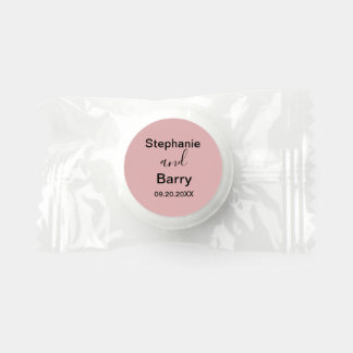 Minimalist Dusty Pink Wedding Life Saver® Mints