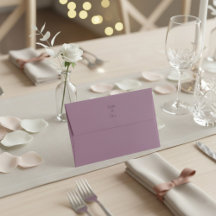 Minimalist Dusty Rose Purple Script Names Wedding