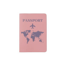 Minimalist Dusty Rose Travel Map Design Cover