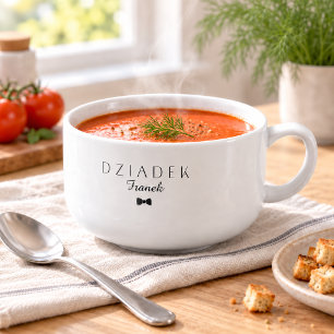 Minimalist Dziadek [Name] Soup Mug