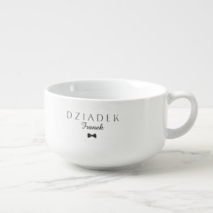 Minimalist Dziadek [Name] Soup Mug