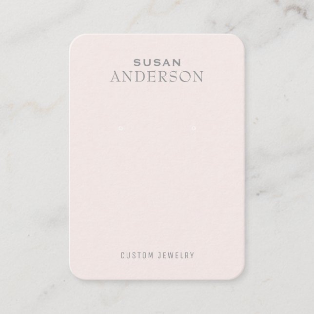 Minimalist Earring Display Business Card (Front)