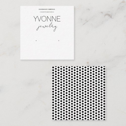 Minimalist Earring Display Business Card