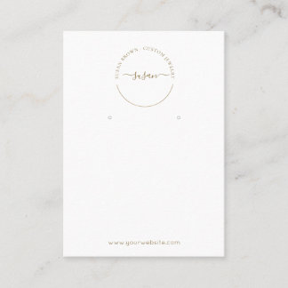Minimalist Earring Display Business Card