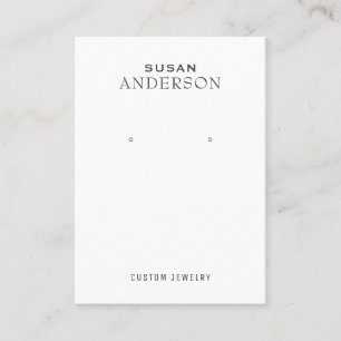 Minimalist Earring Display Business Card