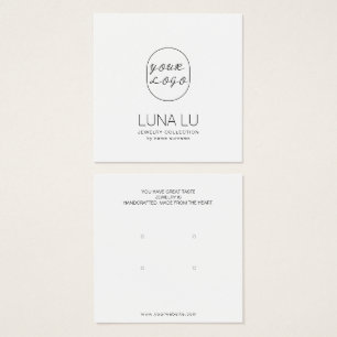 Minimalist Earring Jewelry Display Card