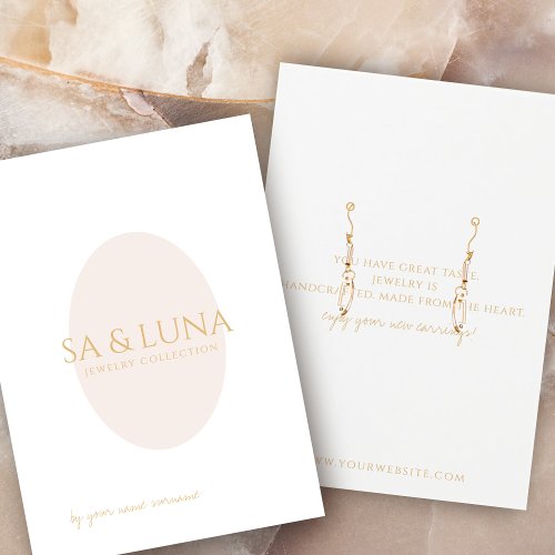 Minimalist Earring Jewelry Display Card