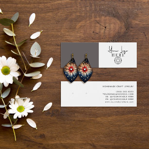 Minimalist Earth Gray White Logo Earring Display