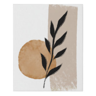 Minimalist Earth tone Faux Wrapped Canvas Print