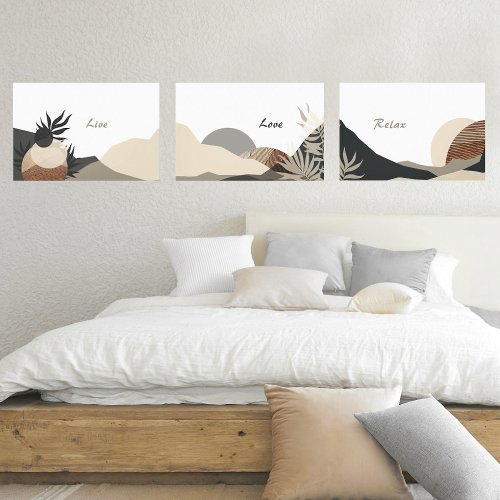 Minimalist Earth Tones Abstract Nature Canvas Art