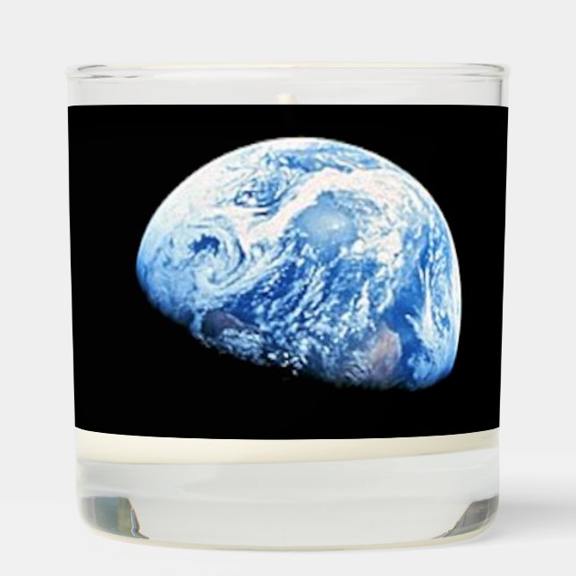 Minimalist Earthrise Candle for Global Change (Right)