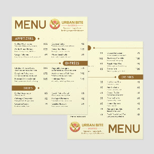 Minimalist Earthy Bistro & Cafe Editable Menu