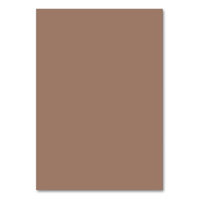 Minimalist Earthy Brown Table Card (Front)