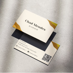minimalist earthy business card