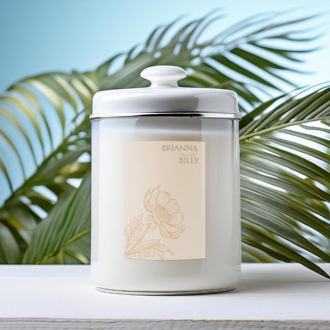 Minimalist Earthy Floral Candle Label (Creator Uploaded)