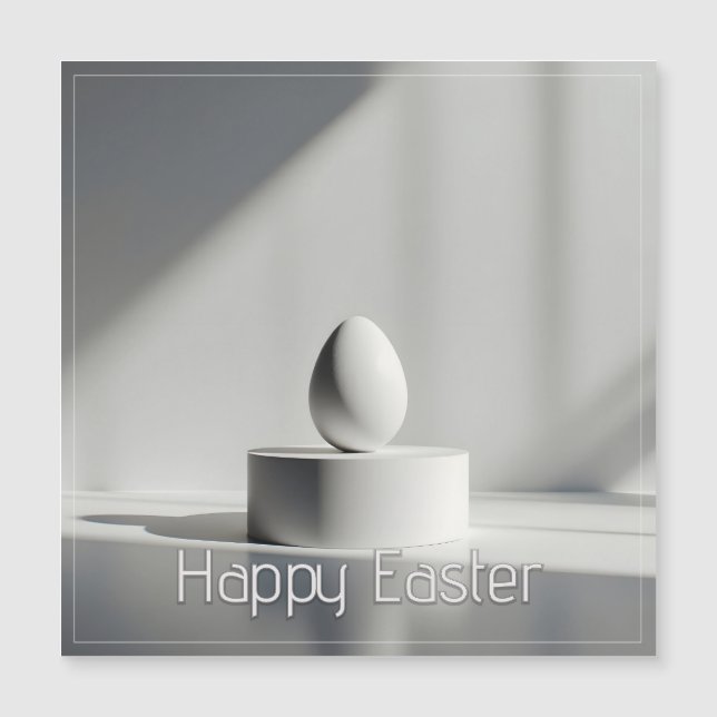Minimalist Easter Egg on Modern Pedestal (Front)