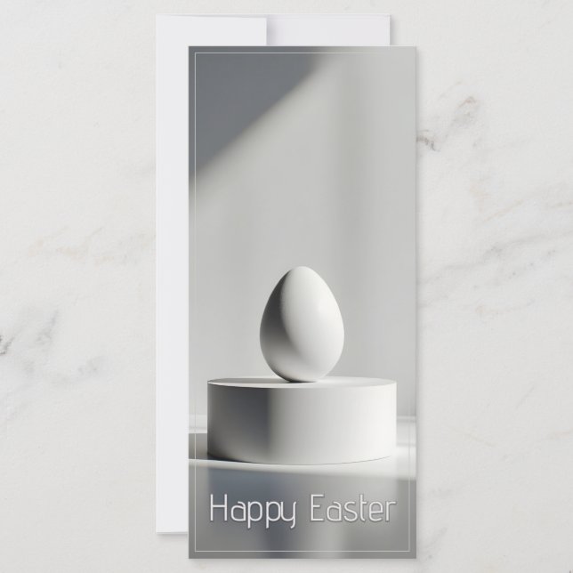 Minimalist Easter Egg on Modern Pedestal (Front)
