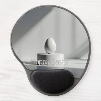 Minimalist Easter Egg on Modern Pedestal Gel Mouse Pad
