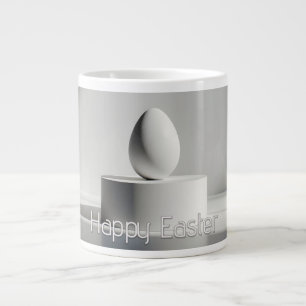Minimalist Easter Egg on Modern Pedestal Giant Coffee Mug