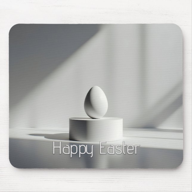 Minimalist Easter Egg on Modern Pedestal Mouse Pad (Front)