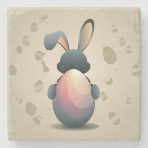 Minimalist Easter Elegance Stone Coaster