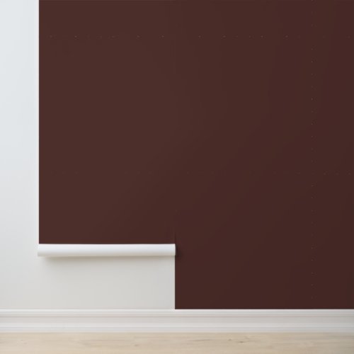 Minimalist Ebony Dark Brown Modern Custom Color Wallpaper