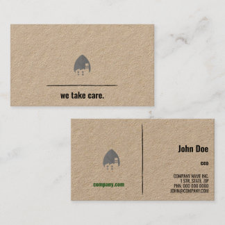 Minimalist Eco Kraft Business Card