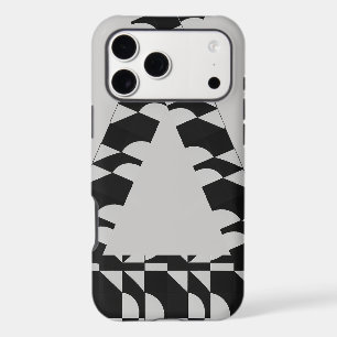Minimalist Edge: Seamless Black and White Geometri iPhone 17 Pro Max Case