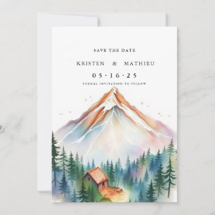 Minimalist Editable Mountain Save The Date