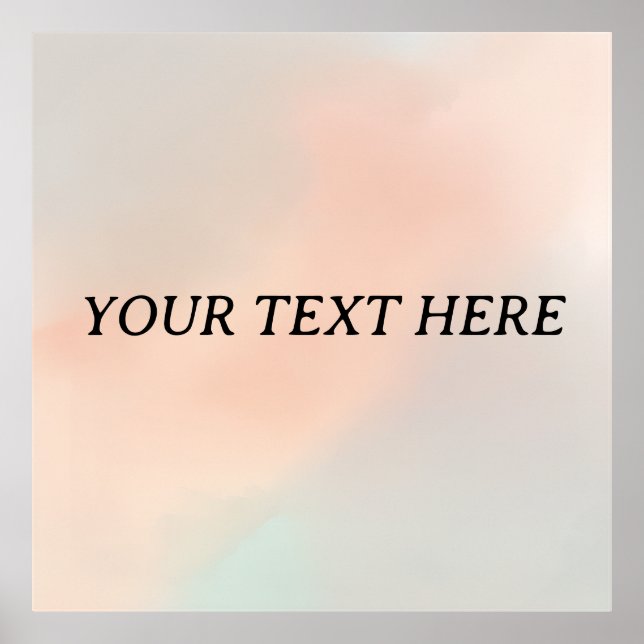 Minimalist Editable Poster – Serene Pastel Design (Front)