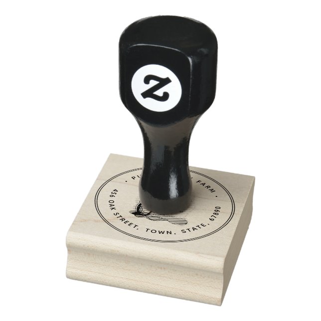 Minimalist & Editable Pure Honey Rubber Stamp (Stamp)