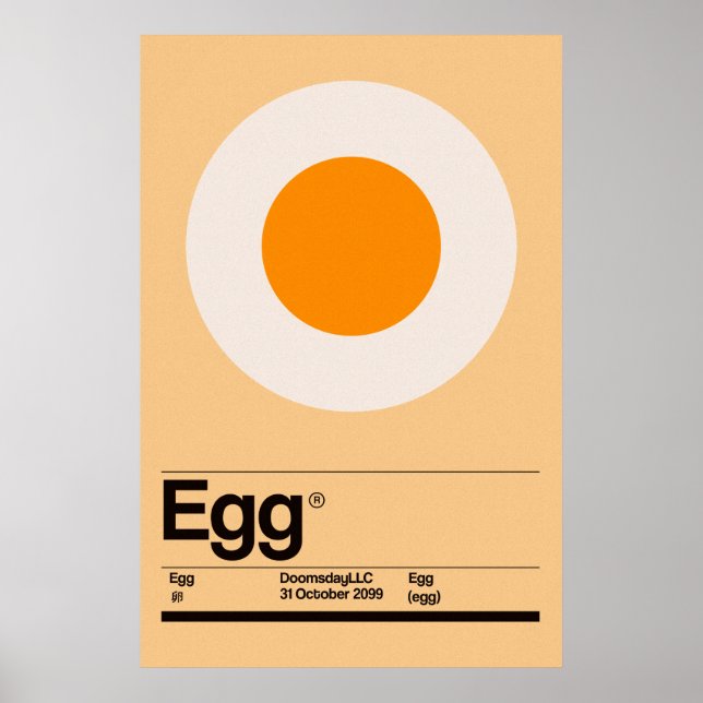 Minimalist Egg Poster (Front)