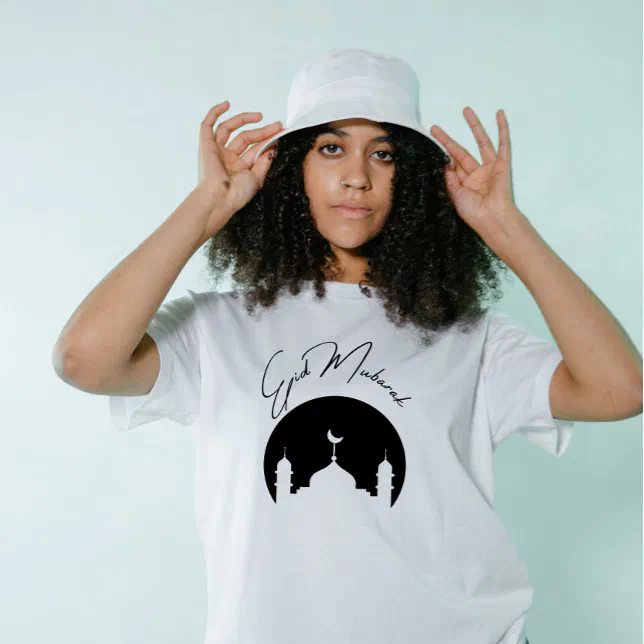 Minimalist Eid Mubarak Modern Tri-Blend Shirt
