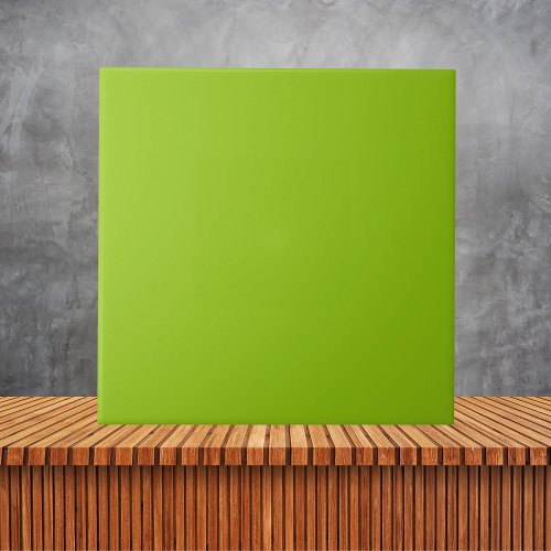 Minimalist Electrically Lime Solid Color  Ceramic Tile