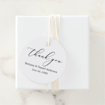 Minimalist Elegance Calligraphy Wedding Round