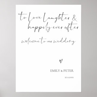 Minimalist Elegant 18by24 welcome To Our Wedding Poster