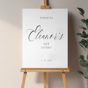 Minimalist Elegant 40th Welcome Birthday Poster