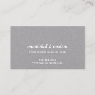 minimalist elegant and modern prof. gray premium business card