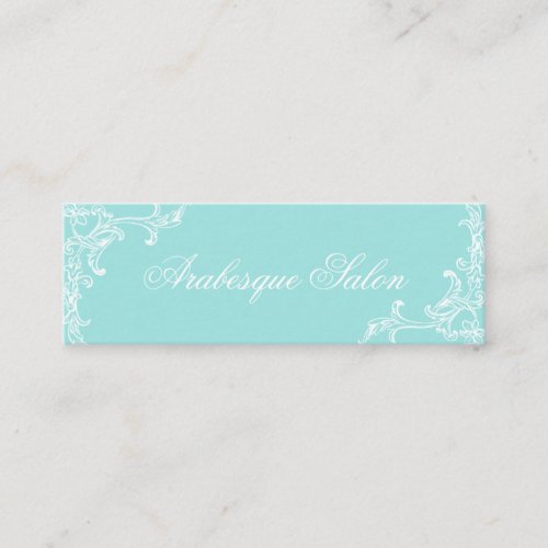 Minimalist Elegant Aqua Blue Calling Card