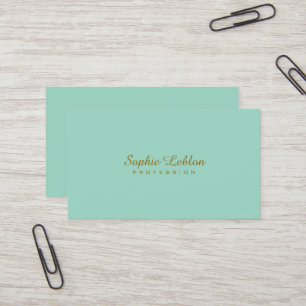 Minimalist Elegant Basic Simple Plain light-teal Business Card