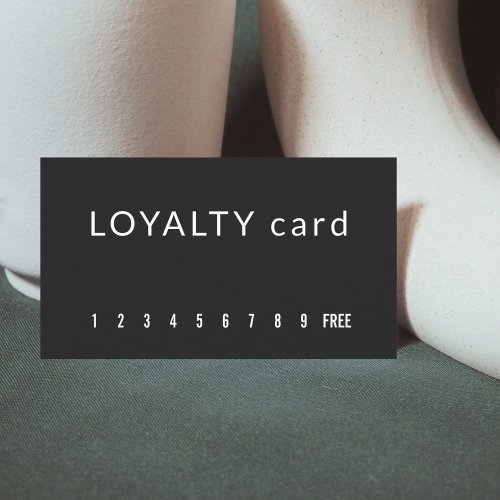 Minimalist Elegant Black and White Loyalty Card