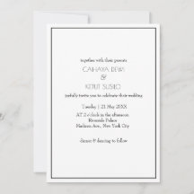 Minimalist Elegant Black and White Wedding