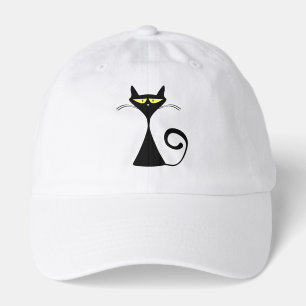 Minimalist Elegant Black Cat Hat